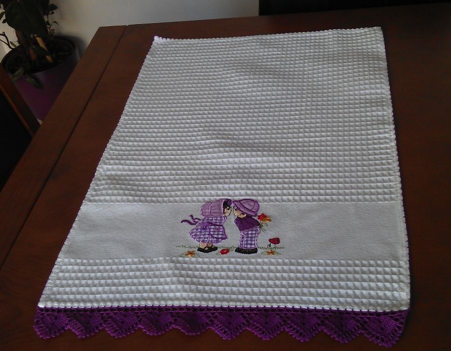 Pano de Cozinha - Renda de Croché