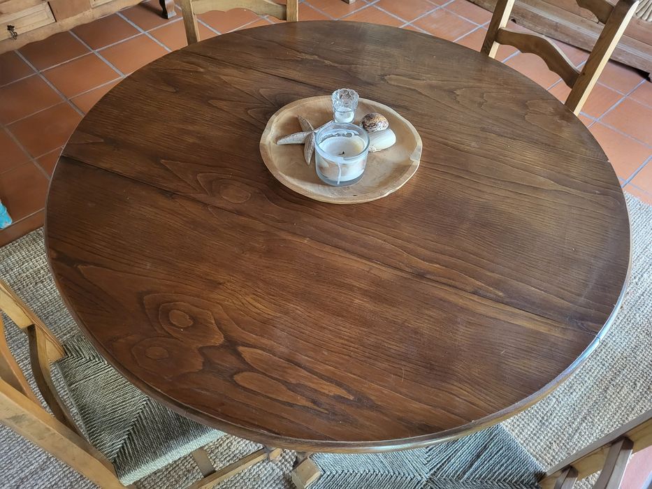 mesa e 4 cadeiras, dobravel, refeições, rustico