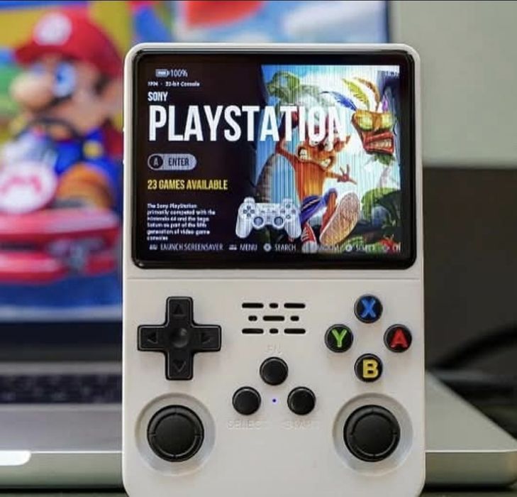 Consola portátil jogos retro.