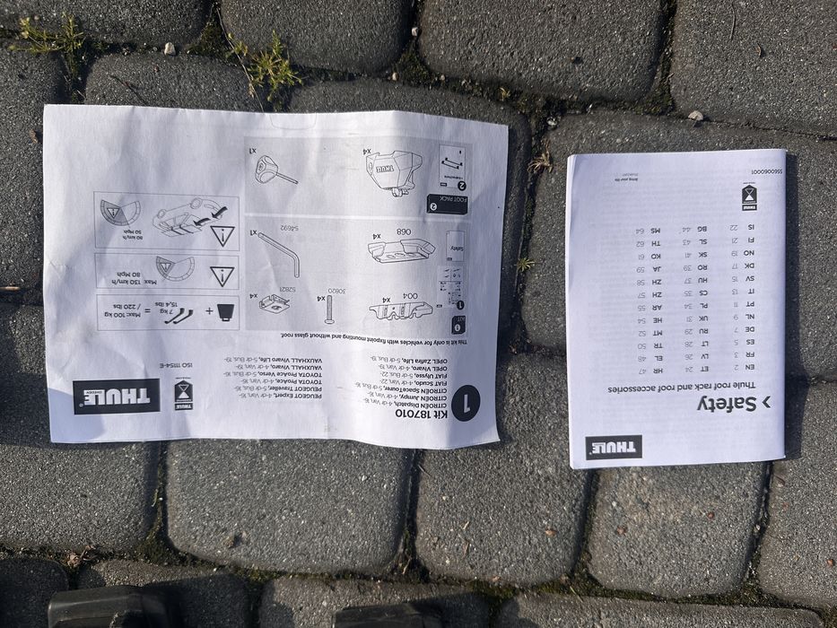 Thule bagażnik dachowy toyota opel fiet i inne