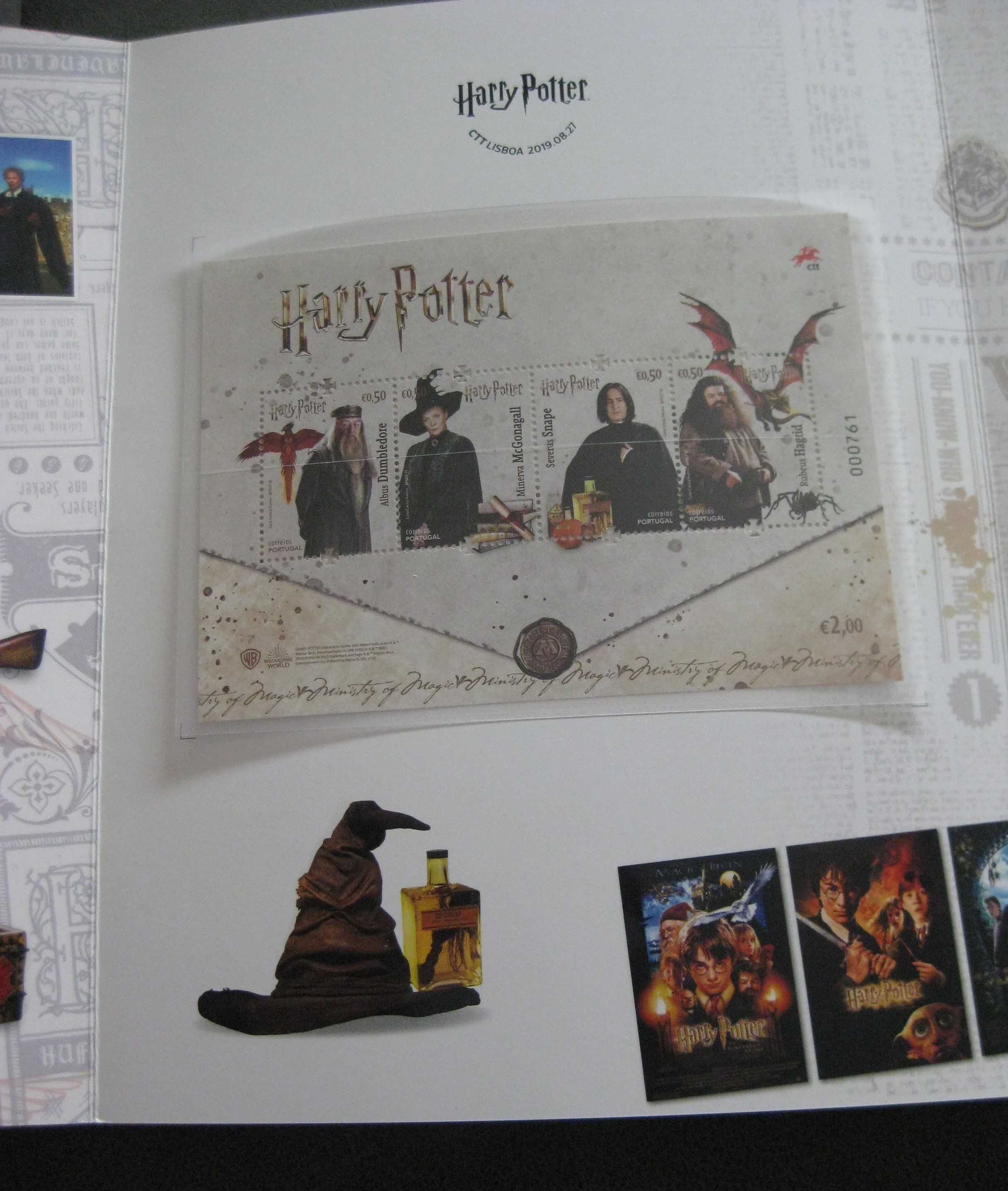 Carteira de Selos Harry Potter numerada nº 761 CTT Nova