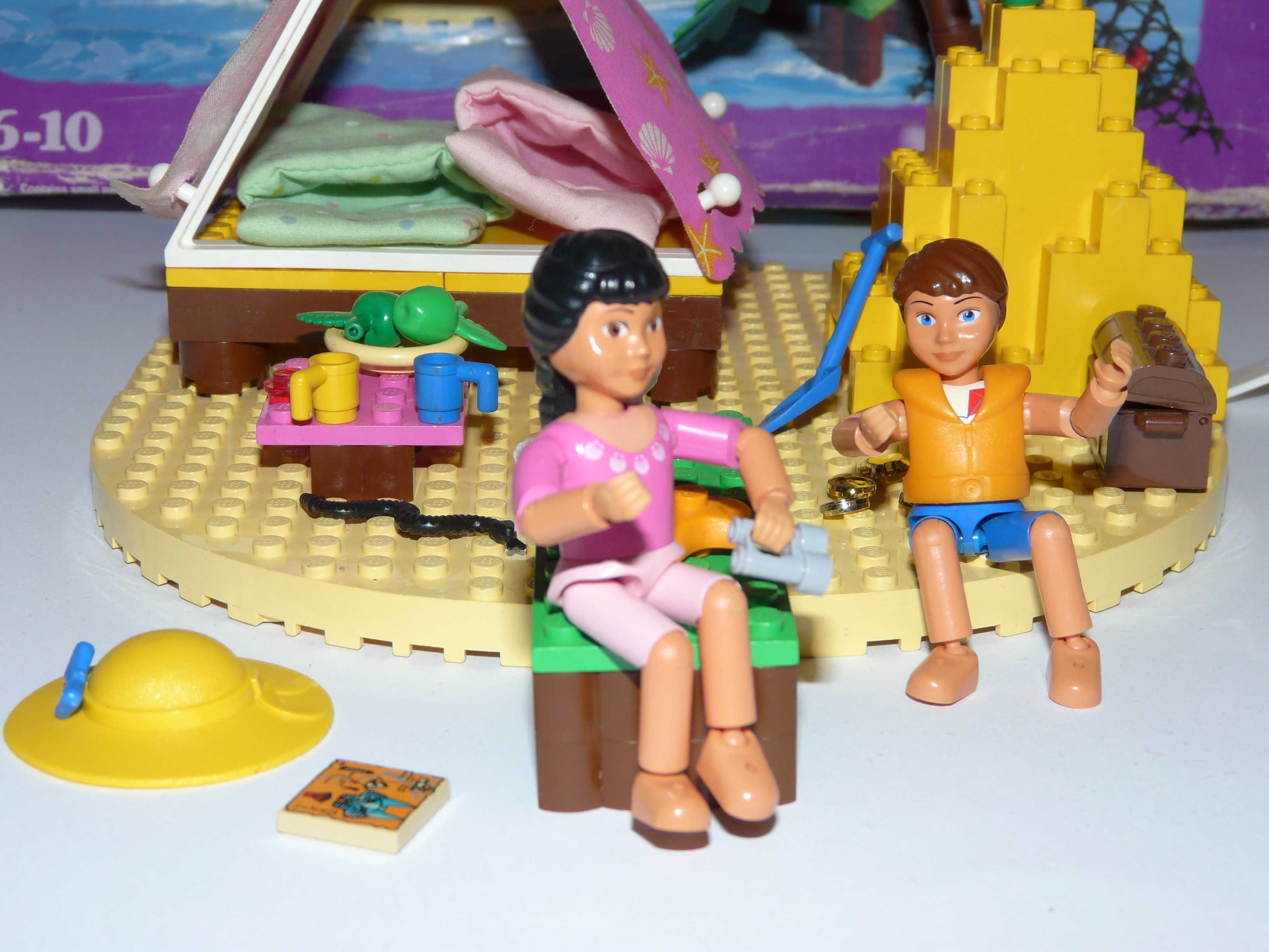 Lego belville friends wyspa skarbów dziewczynki i chłopca namiot palma
