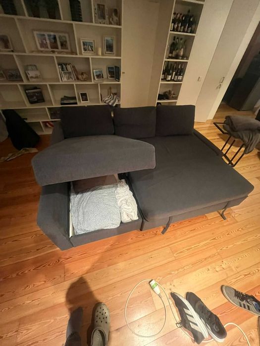 Sofá-cama em L. FRIHETEN