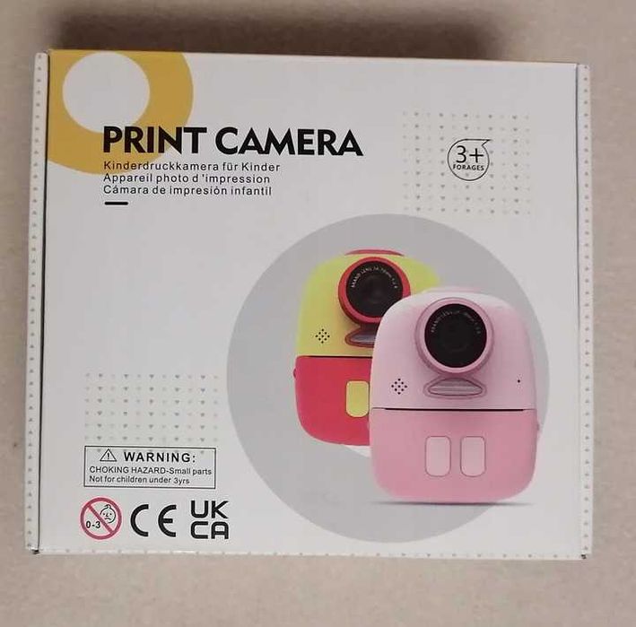 Aparat fotograficzny natychmiastowy D10 żółto-czerwony