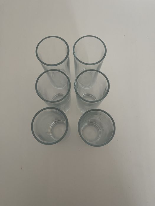 Conjunto de 6 Copos Altos de Vidro Transparente – Excelente Estado