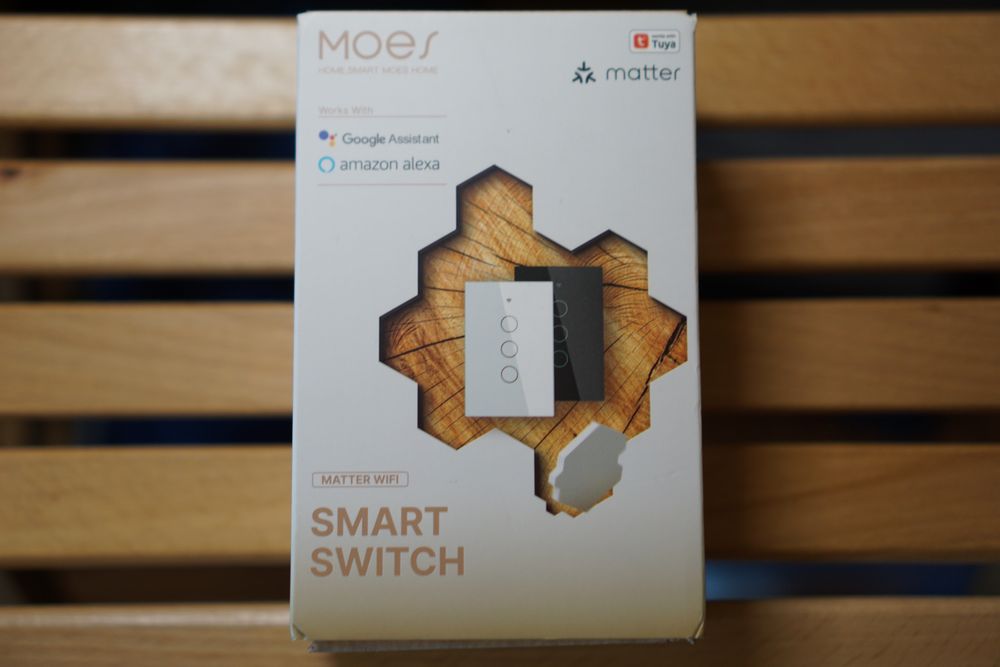 Розумний вимикач MOES WiFi Matter Smart Switch Glass Touch