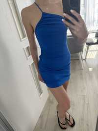 Платье синее мини Pull&bear