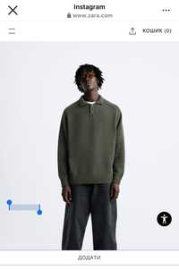 Zara чоловічий светр поло