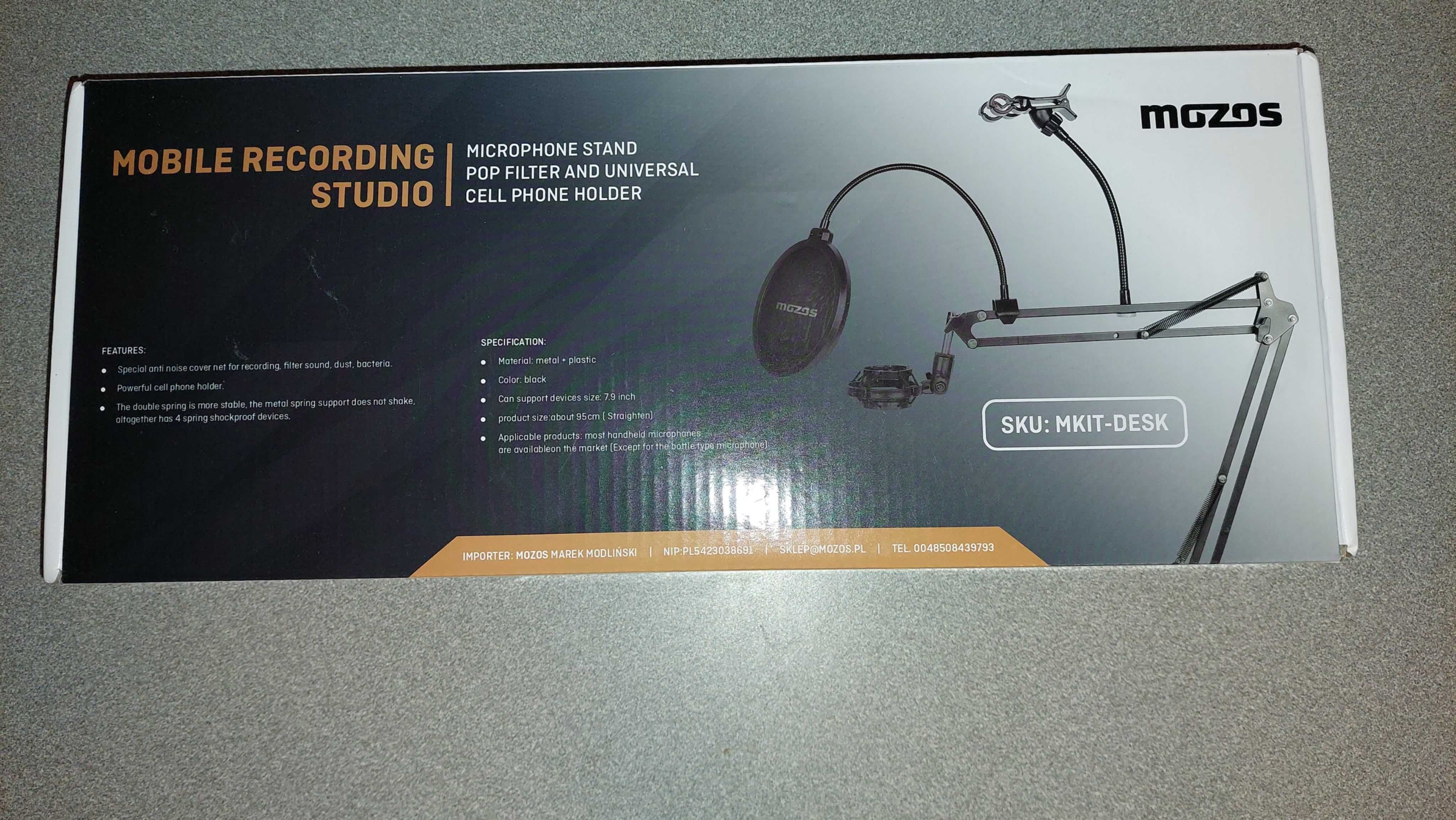 Mikrofon pojemnościowy MXL 990 + cały zestaw (uchwyty/popfilter)