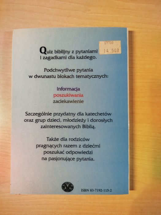 Quiz biblijny 777 pytań i odpowiedzi