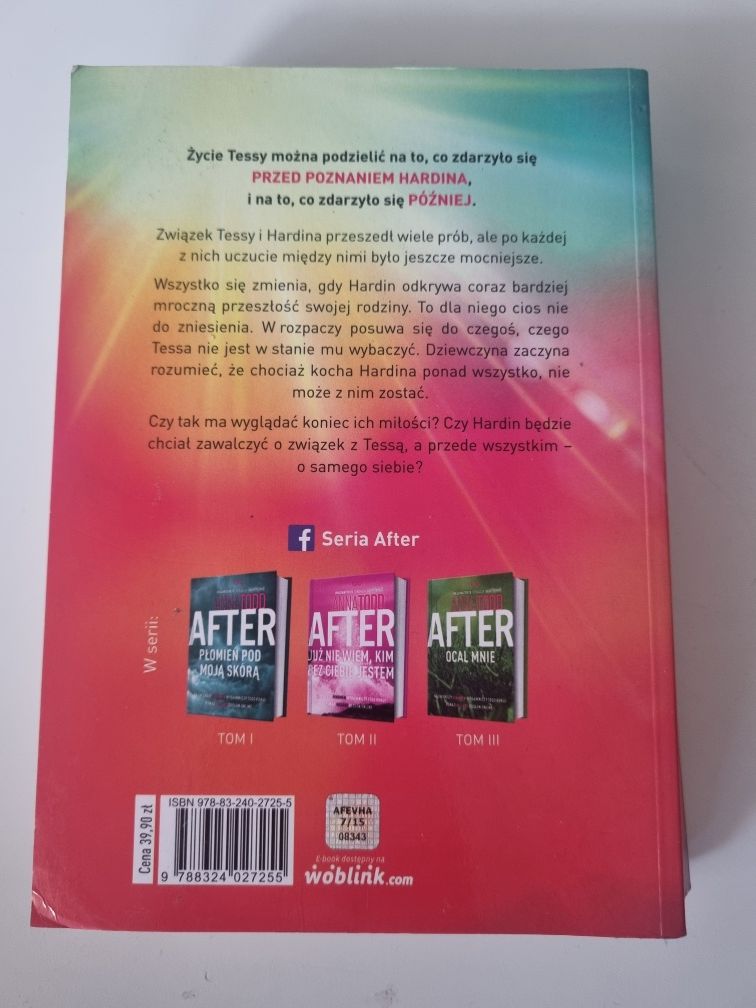 Książka After Bez siebie nie przetrwamy Anna Todd