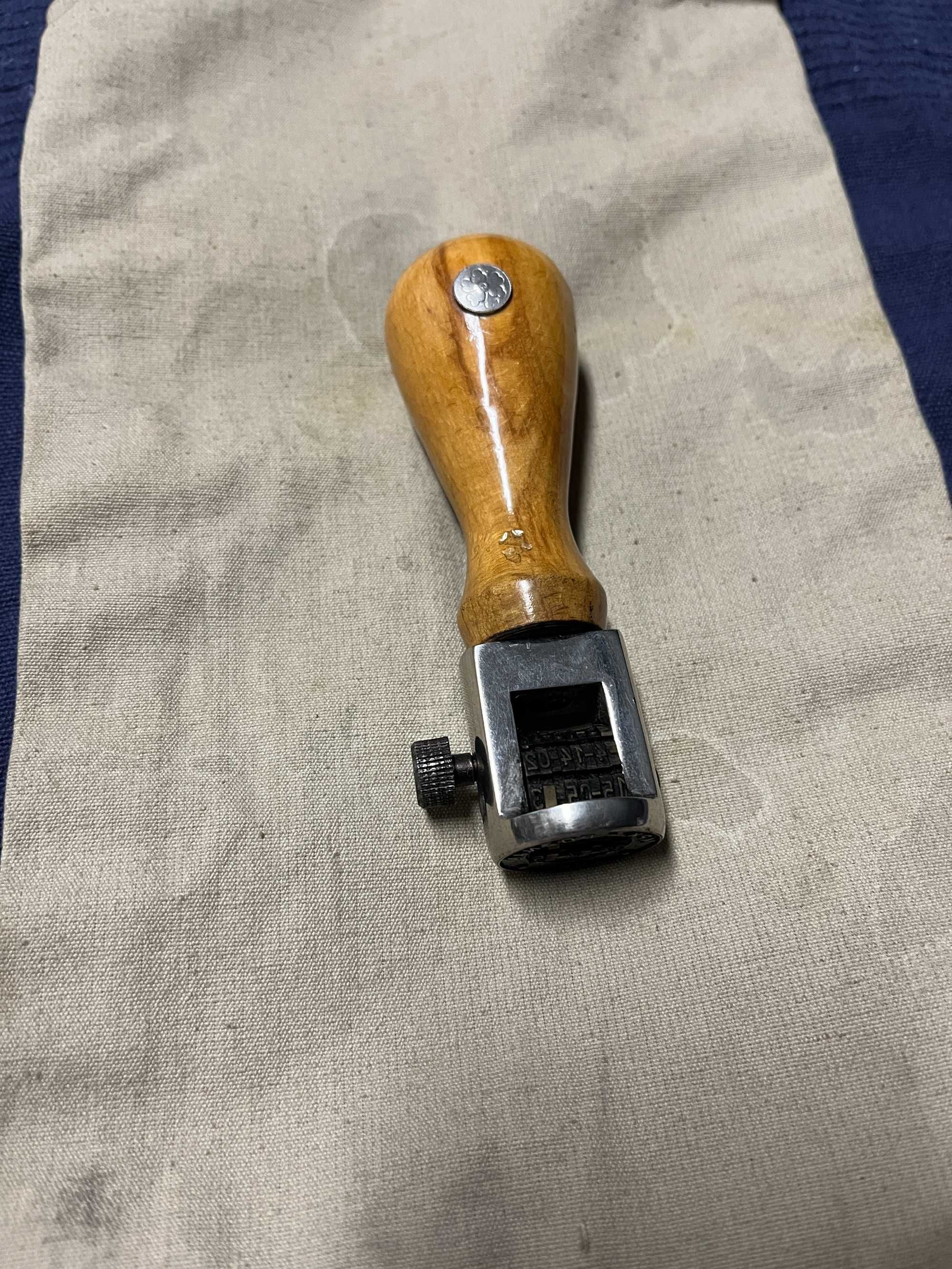 Stempel MPK Poznań datownik pieczątka mosiądz kolekcjonerski