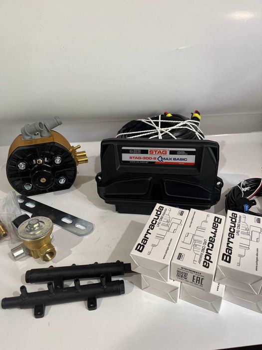 Комплект гбо газовой установки 8цил (stag,gold,barracuda)+монтаж газ