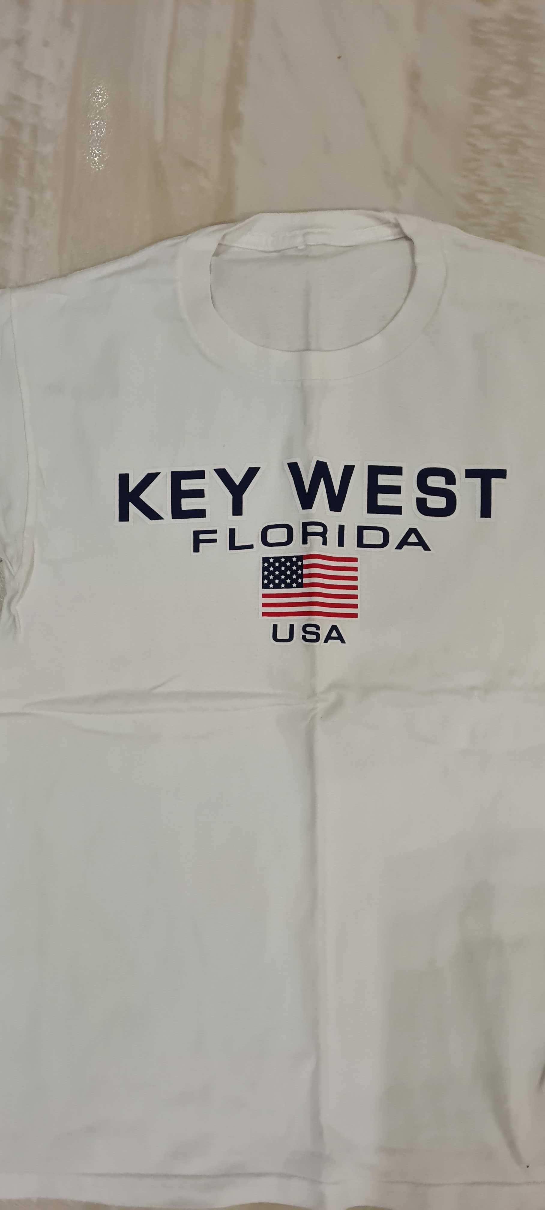 T-shirt Koszulka Biała Podkoszulka Podkoszulek KEY WEST FLORIDA USA