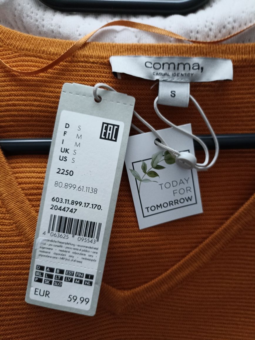 Sweterek damski miodowy/brązowy Comma roz.S/M