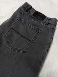 Szare spodnie jeans Marks&Spencer roz 42 / 31 XXL tapered zwężające