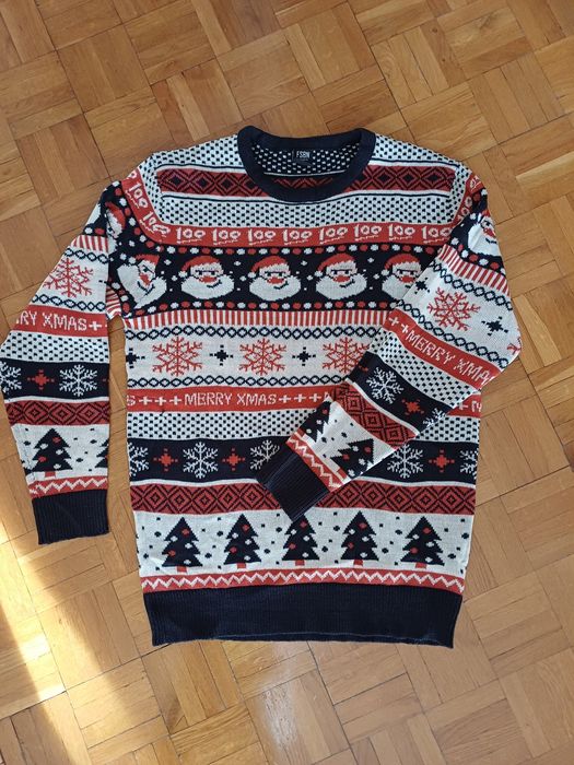 Męski sweter świąteczny S