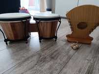 Zestaw instrumentow Bongosy/ harfa