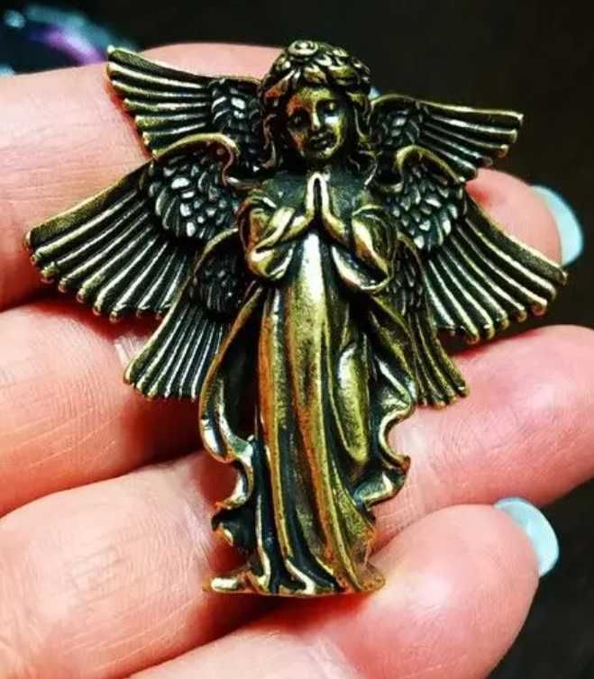 подарок оберег защита фигурка статуэтка латунь ангел шестикрылый