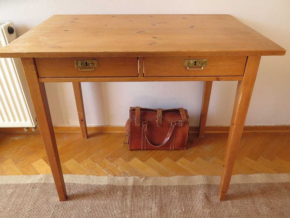 Biurko konsola drewniane retro 58 x 90 x 74
