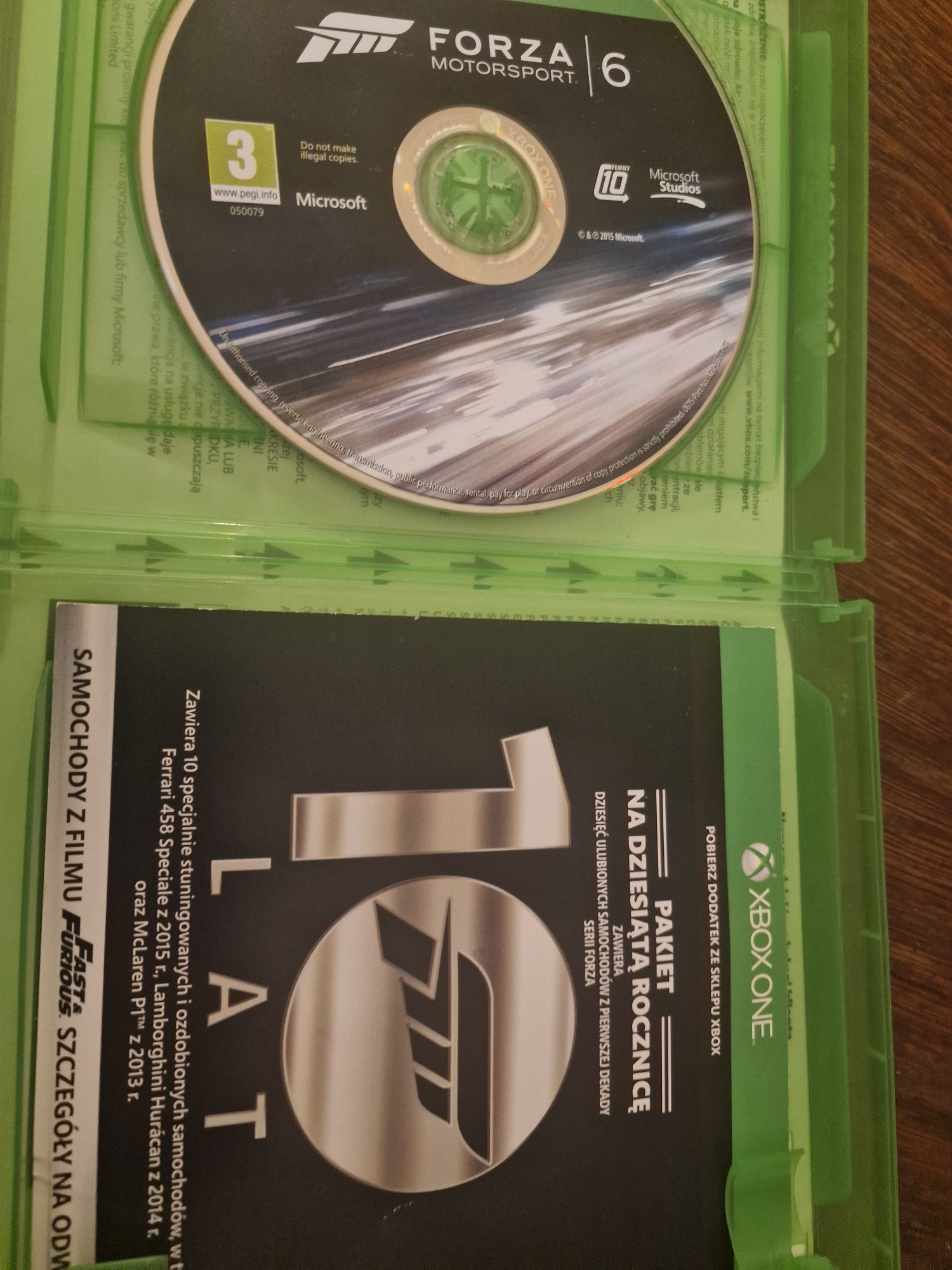 Gra forza motorsport 6 z klluczem na 10 aut Xbox one