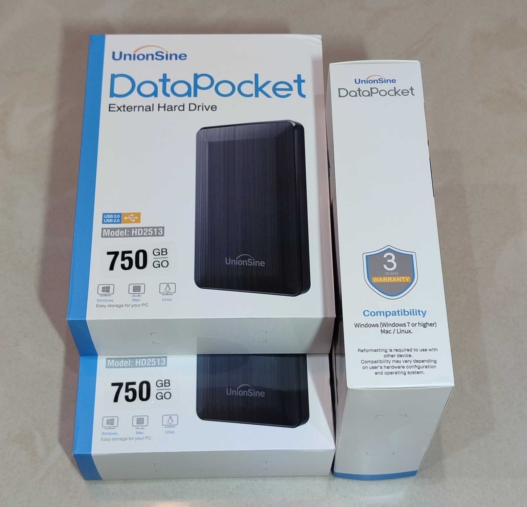 Жорсткий Диск HDD 500, 750Gb, 1TB TOSHIBA - UnionSine 2.5" USB 3.0 WD