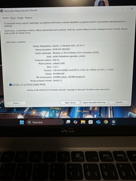 Dell Latitude 5420 I5-1135G7, 8GB DDR4,256M.2 NvMe