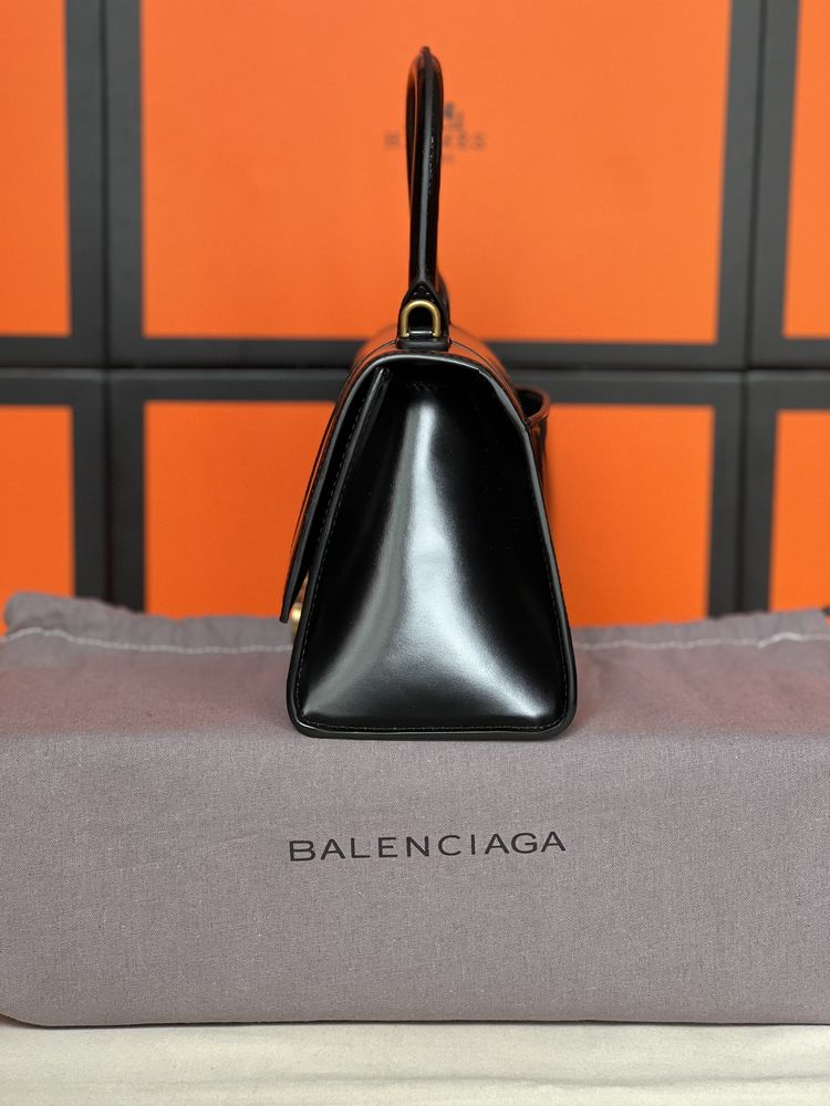 Torebka Balenciaga Hourglass Black Leather