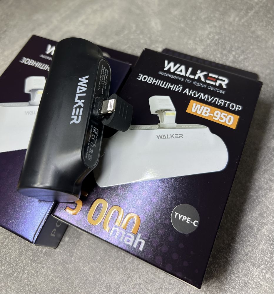 Кишеньковий Powerbank Walker Lighting / Type-C, 5000 mah