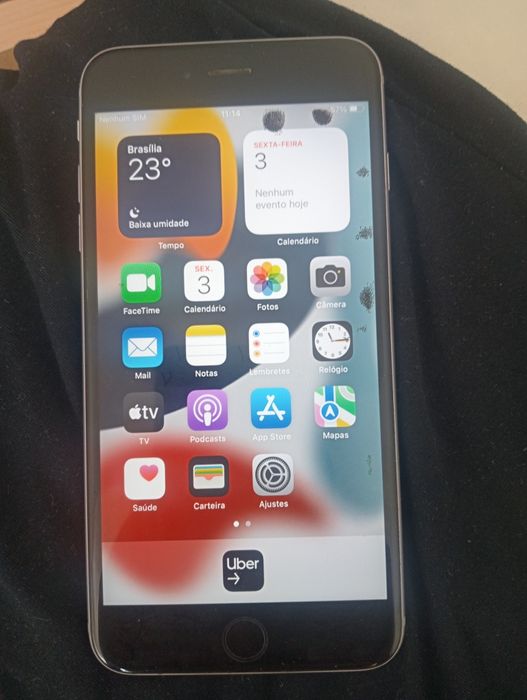 iPhone 6 s plus com Robô para glovo e bolt