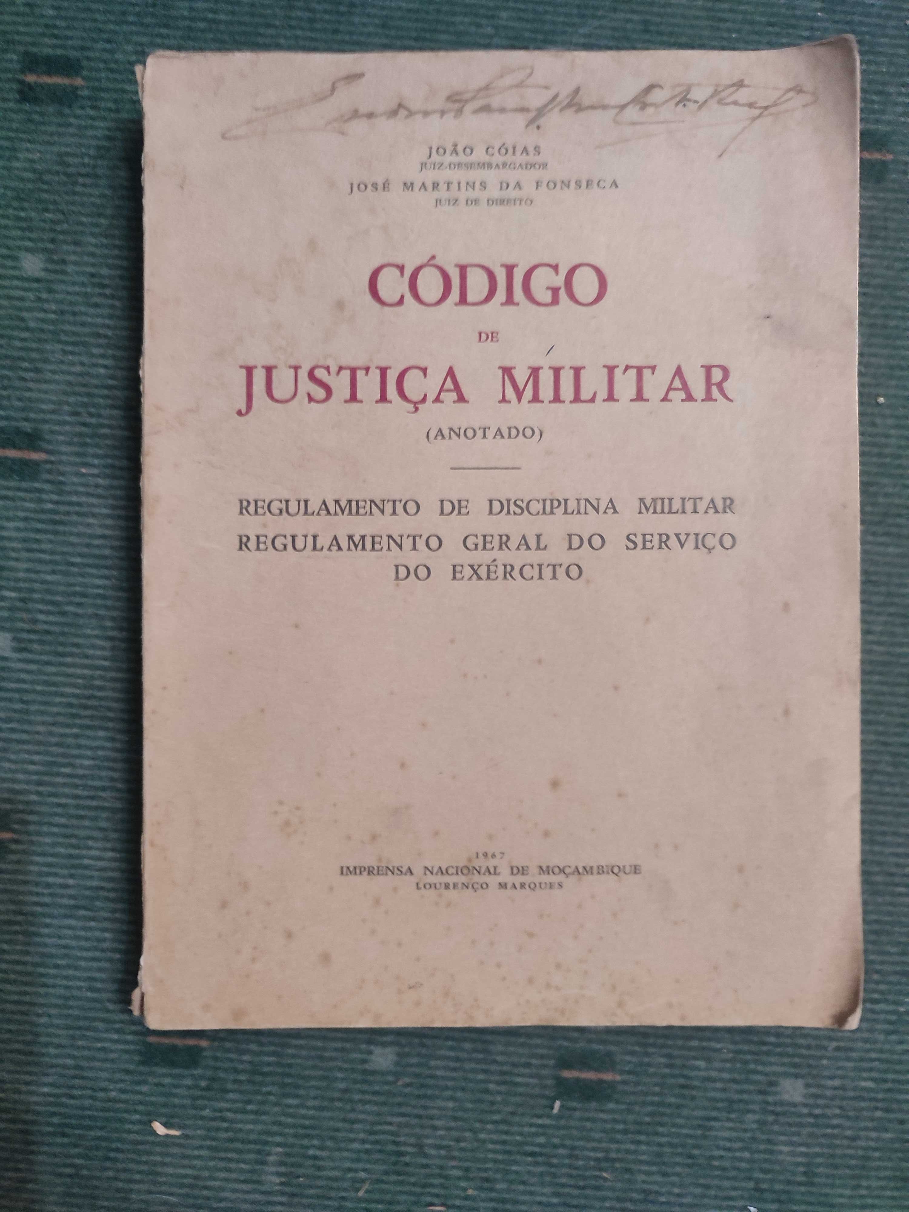 Código da Justiça Militar - 1967 - Imprensa Nacional de Moçambique