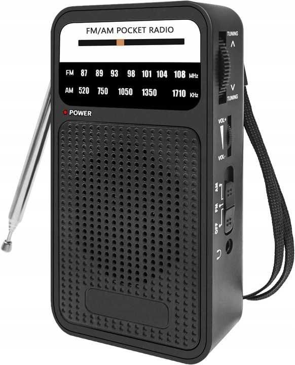 Radio przenośne mini AM/FM, nowe, gwarancja