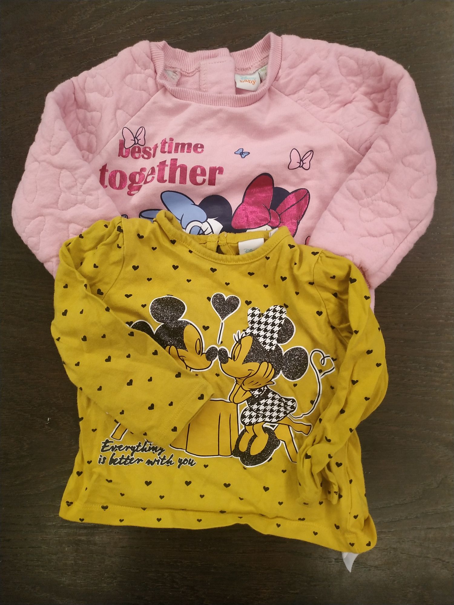 zestaw bluza bluzka myszka minnie disney rozmiar 80