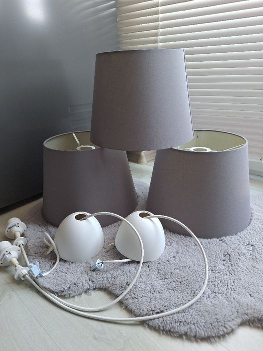 Klosze IKEA SKOTTORP 3 szt + 2 oprawki