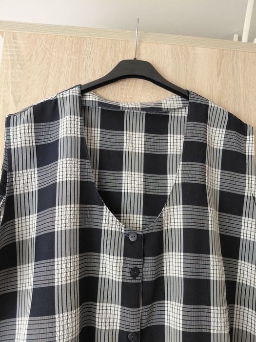 Koszula damska w kratkę rozpinana 5xl