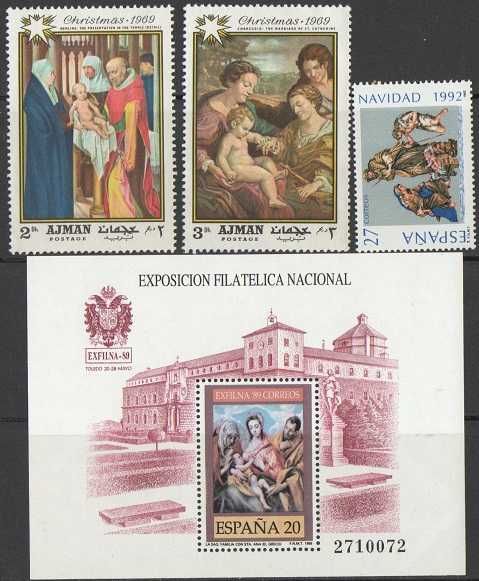 Filatelia: lote de 75 selos novos e usados