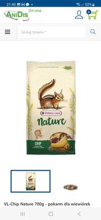 Versele Laga Chip Nature 700g - pokarm dla wiewiórek