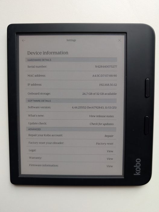 Електронна книга 7" Kobo Libra Colour 32GB BLACK