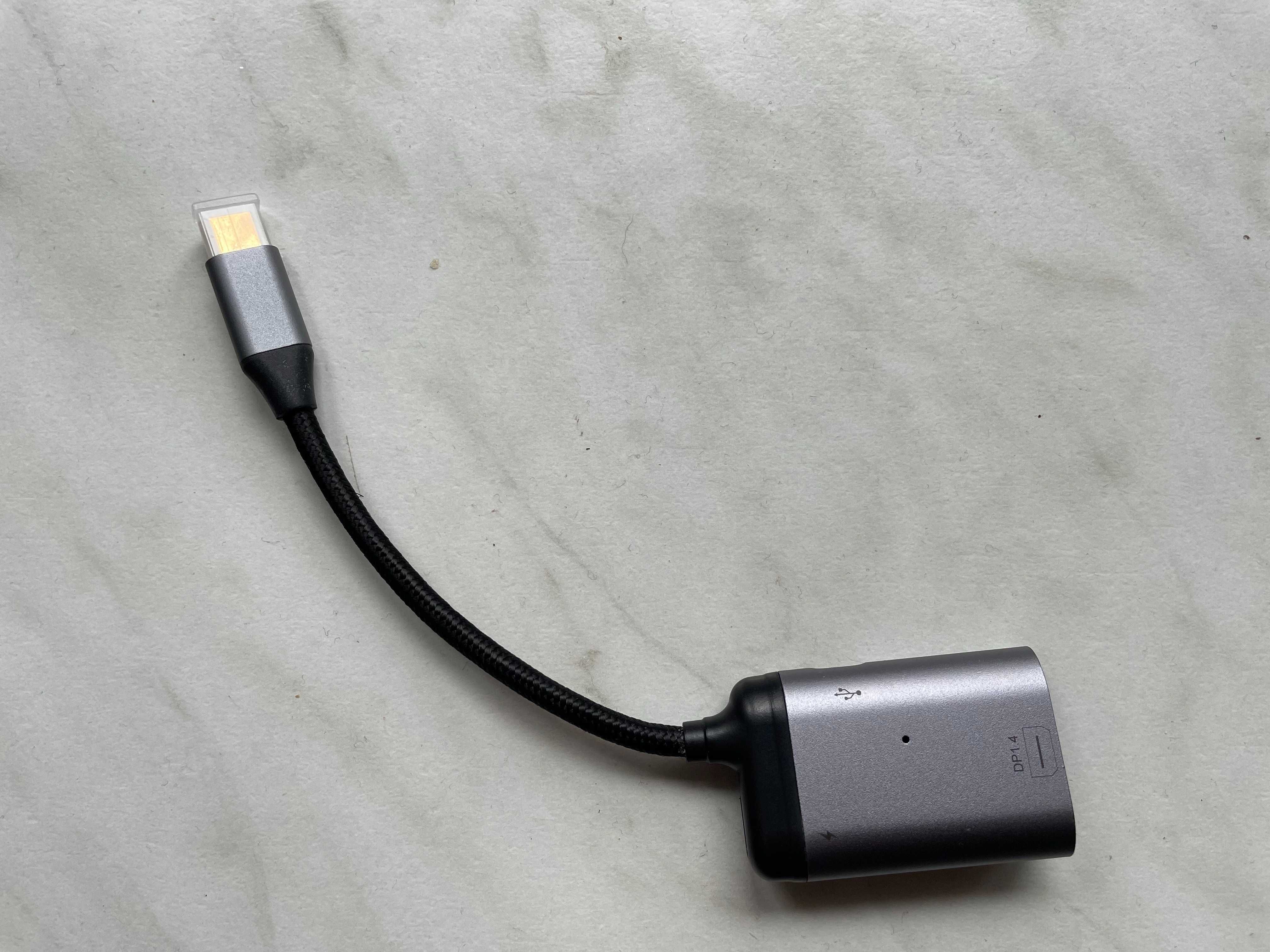 HUB USB C -> Mini DP DipslayPort 8K 60Hz (+ ładowanie)