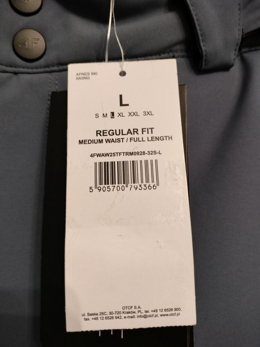 Spodnie męskie narciarskie 4F, rozm. L
