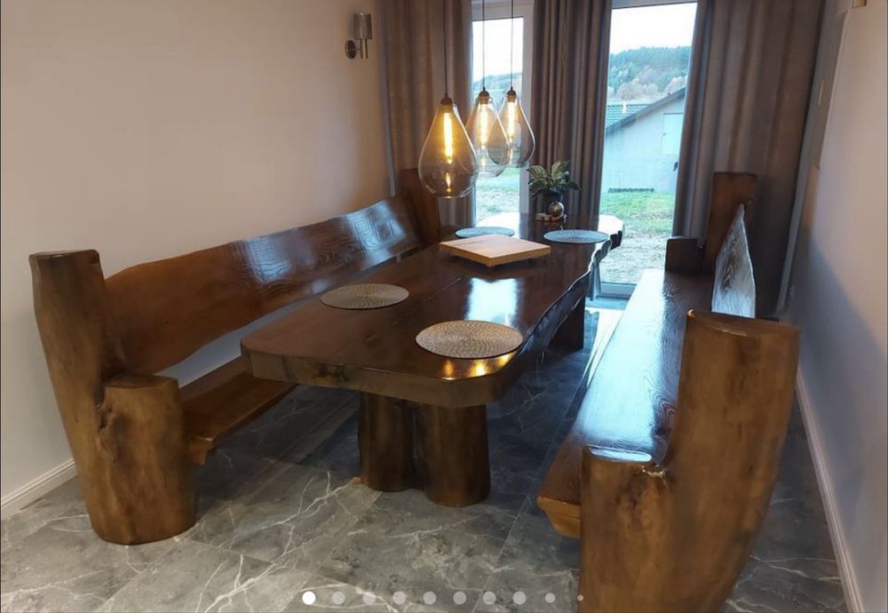 Meble ogrodowe 360x120 dębowe jesionowe
