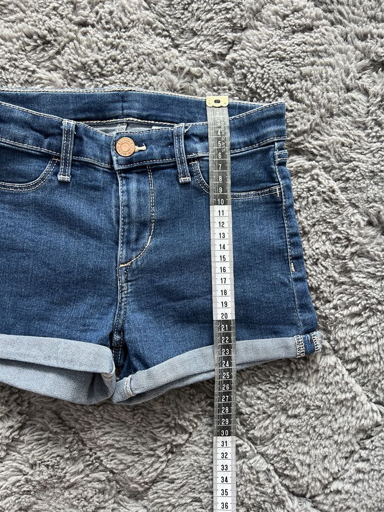 H&M spodenki krótkie szorty niebieskie jeansowe roz 128