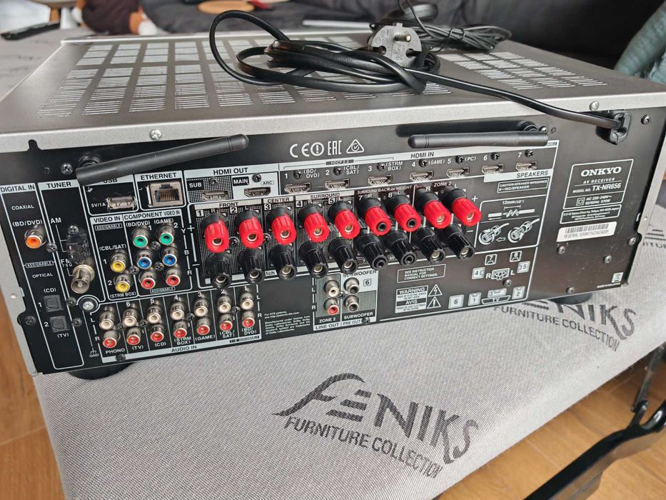 Amplituner Onkyo TX-NR656 (spotify, tidal, aplikacja na telefon)