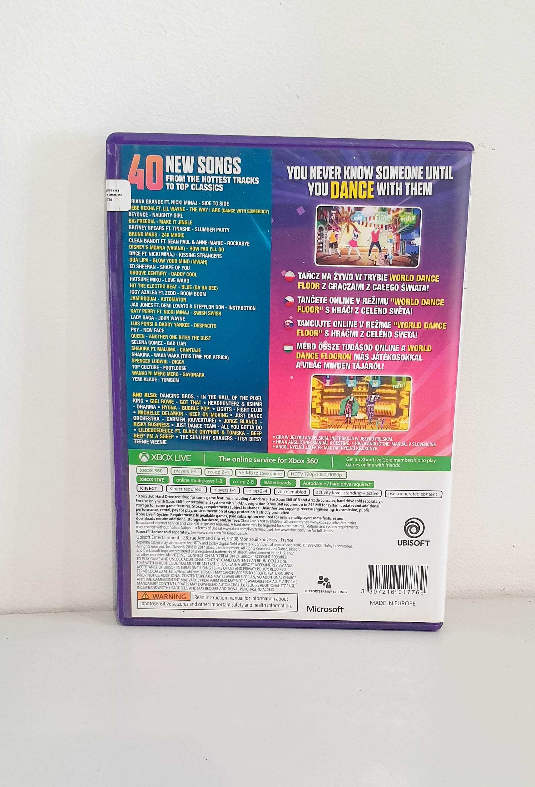 Gra Just Dance 2018 Kinect XBox 360 wyd.Polskie gra po Ang