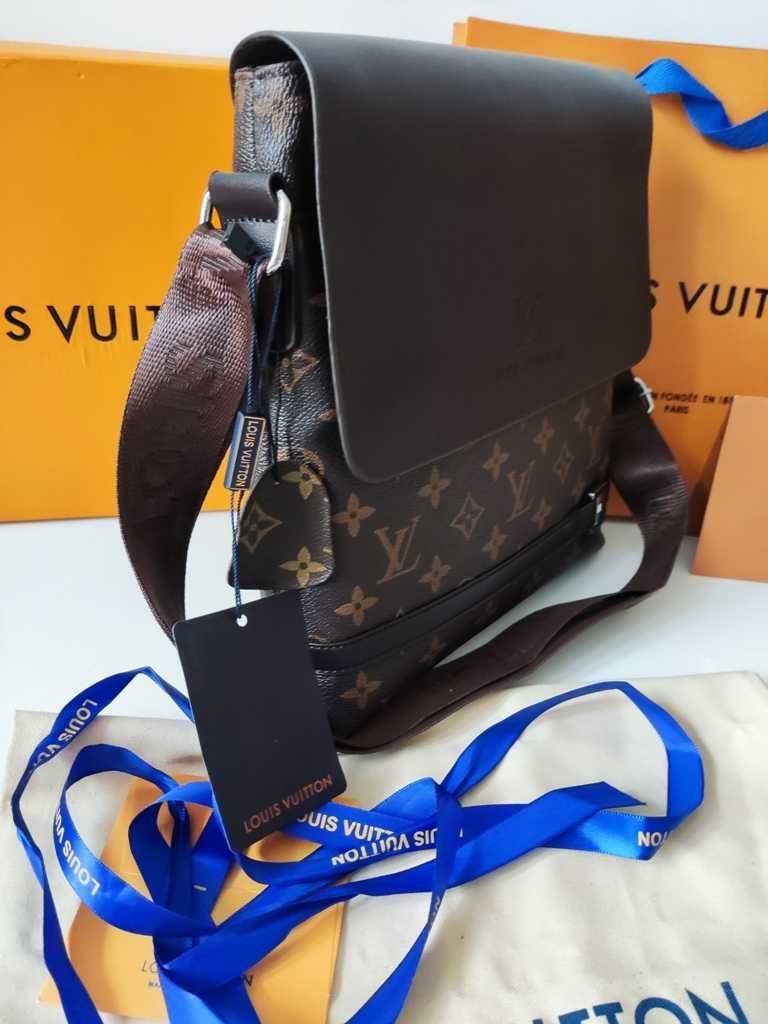 LOUIS VUITTON męska torba Listonoszka, skóra, Francja 67-34