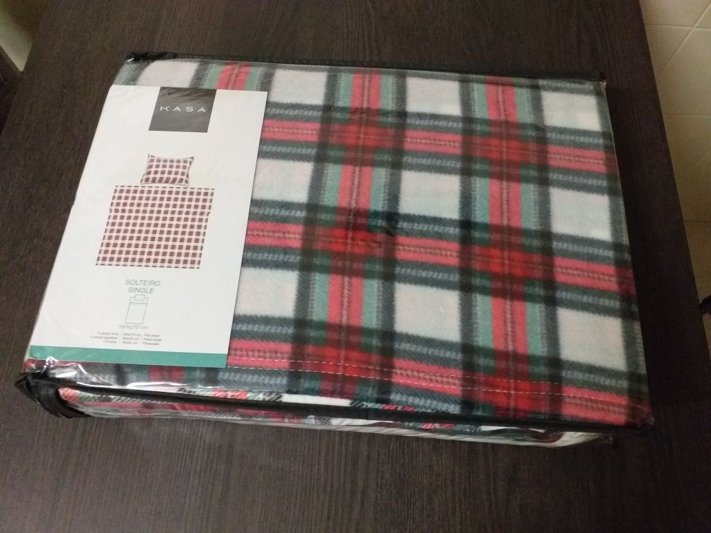 NOVO lencois xadrez fleece 160x270,saco com zip,VEJA ZONAS DIAS ÚTEI