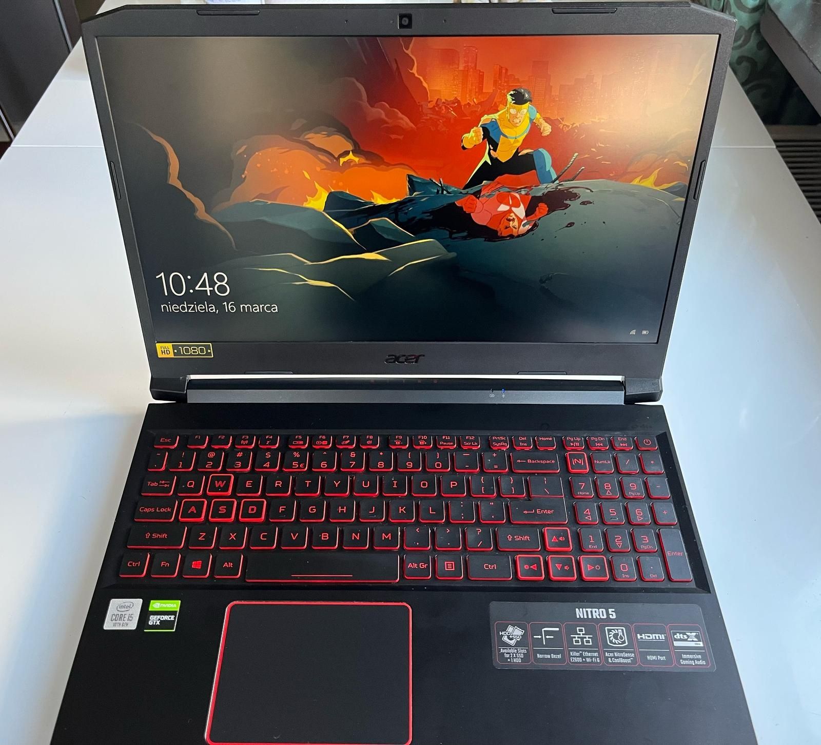 Acer Nitro 5 - Intel Core i5-10TH/GTX 1650/24GB RAM/1 TB+500gb
