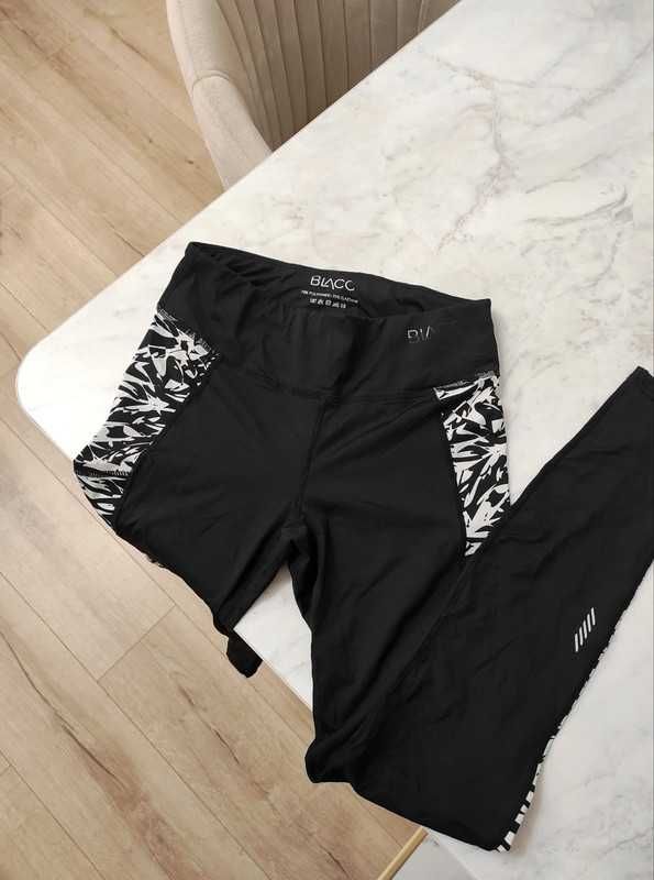 Sportowe legginsy z długą nogawką elastyczne z kieszeniami Blacc S