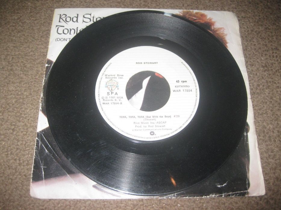 Vinil Single 45 rpm do Rod Stewart "Tonight I`m Yours"