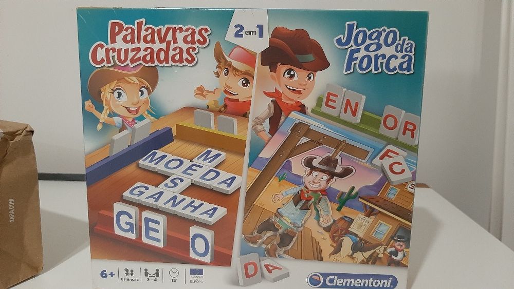2 jogos em 1 -Palavras Cruzadas + Jogo da Forca (Selado novo)